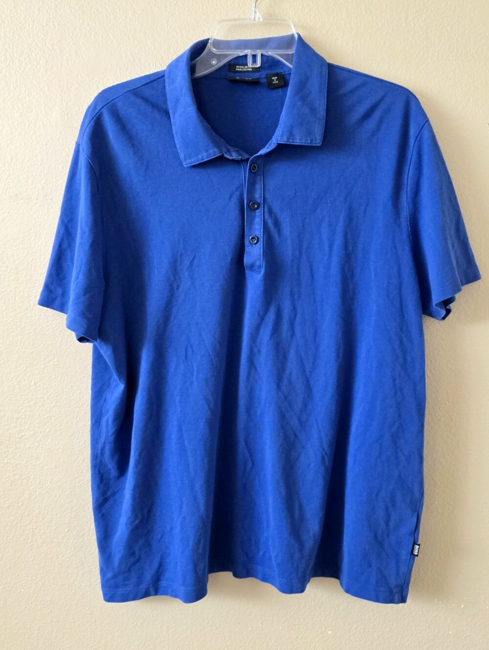Hugo Boss Mens Cobalt Blue Regular Fit Pima Cotton Polo Shirt - Size XXL